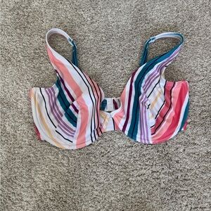 ASOS Swim Multi-Stripe Underwire Bikini Top – Size US 34H / UK 34FF